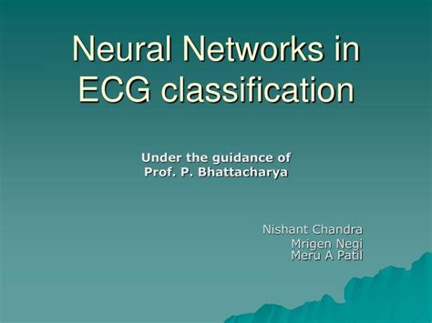 Ppt Neural Networks In Ecg Classification Powerpoint Presentation