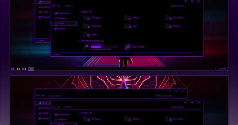Pure Black Purple Neon Theme Windows10 November 2019 Update 1909 - Cleodesktop I Windows 10 Themes