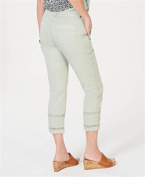 Style And Co Embroidered Capris Pants Created For Macys And Reviews