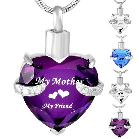 Foreverlove Mother Heart Cremation Jewelry Urn Necklace For Ashes Memorial Keepsake Pendant