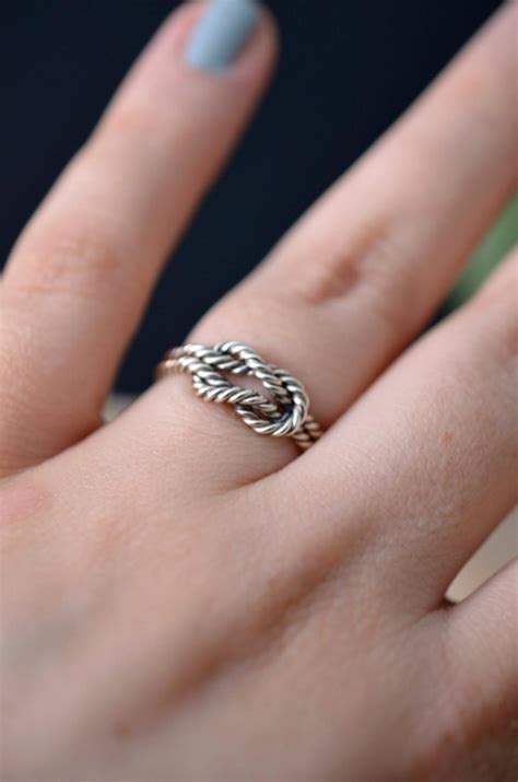 Nautical Rope Knot Ring In Sterling Silver Engagement Ring T For