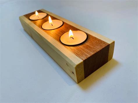 Hand Made Tea Light Holders Made In London From Reclaimed Pine And