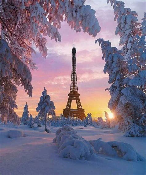 Eiffel Tower In Snow Paris Winter Eiffel Tower Photography Paris