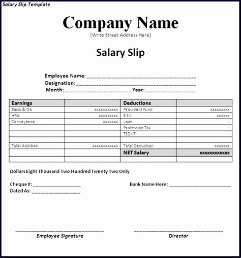 14 Employee Payslip Template Excel Excel Templates