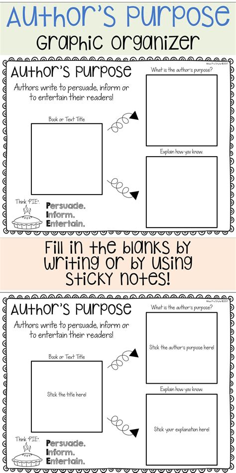 Authors Purpose Worksheet 3rd Grade