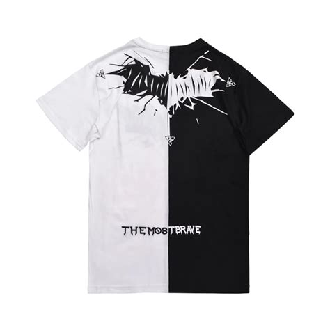 Buy Half Black And White T Shirt In Stock