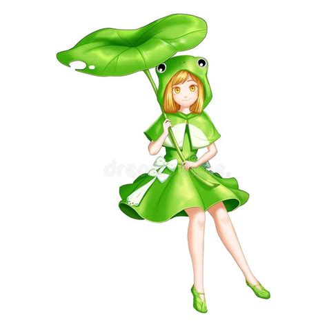 Download Frog Girl With Anime And Cartoon Style Stock Illustration Illustration Of Anime