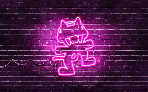 Télécharger Fonds D écran Monstercat Violette Logo 4k Superstars Violet Brickwall Monstercat