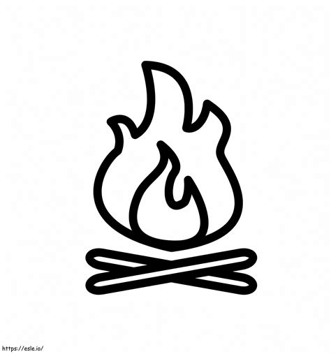 Bonfire Coloring Page