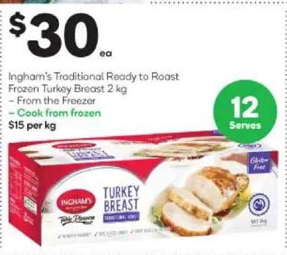 Ingham S Traditional Ready To Roast Frozen Turkey Breast 2kg Offer At