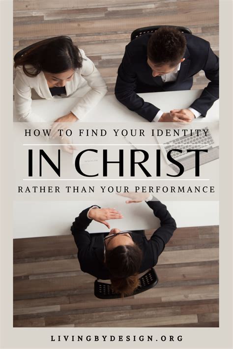 how to find your identity in christ rather than your performance