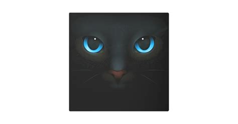 Blue Eyed Black Cat Blending Into The Night Art Zazzle