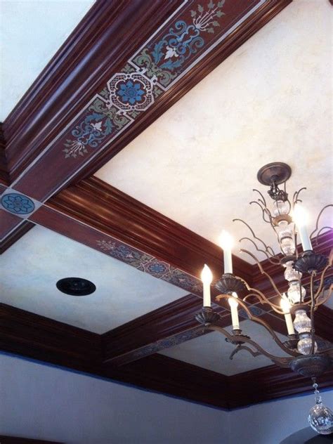 One of the ideas that we are very fond of in the modern kitchen with ceiling beams is to use the beams as support for pendant lighting decorative stepping stone designs for gardens, backyards, and patios! Mediterranean Spaces Beam Stencil Mexic Design, Pictures ...