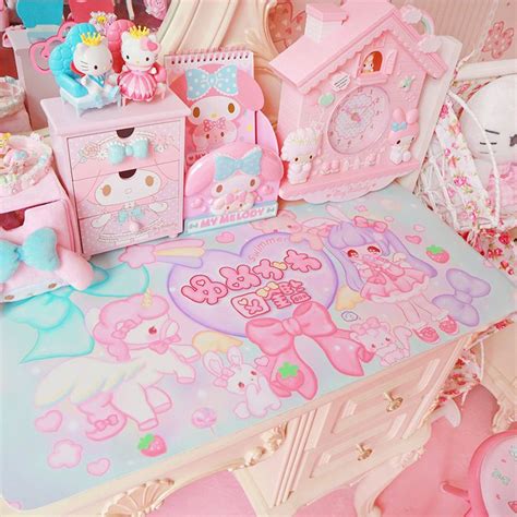 The most common kawaii pink bedroom material is polyester. CUTE AESTHETICS | Kawaii bedroom, Kawaii room, Cute room ideas