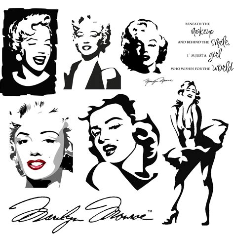 Sublimation Marilyn Monroe Black And White Digital Clipart Svg Etsy