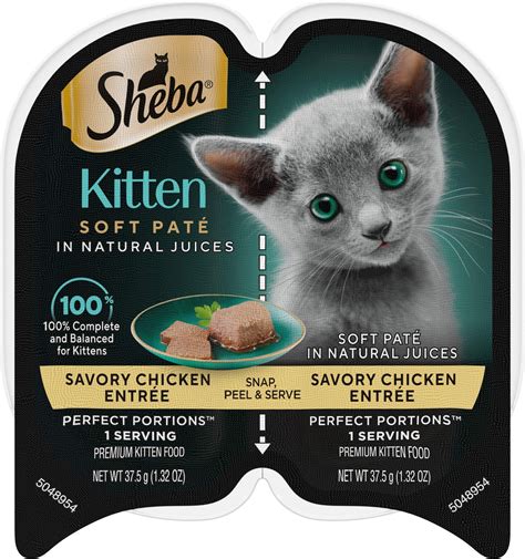 Sheba Perfect Portions Kitten Chicken Pate Wet Cat Food 265 Oz Can