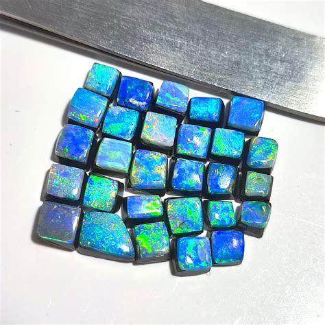 Stunning Natural Australian Opal Doublet With Blazing Super Etsy Uk