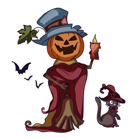 Halloween Clipart Png Images Halloween Illustration Scarecrow Candle