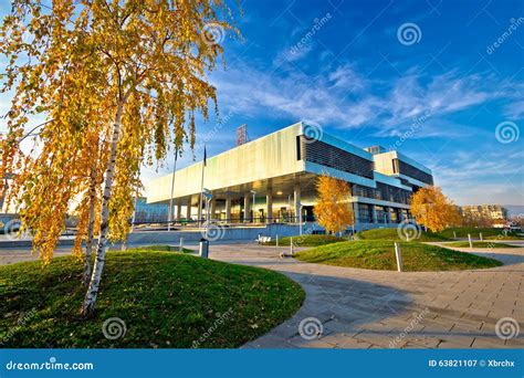 Museum Of Contemporary Art In Zagreb Exterior Stock Image Image Of