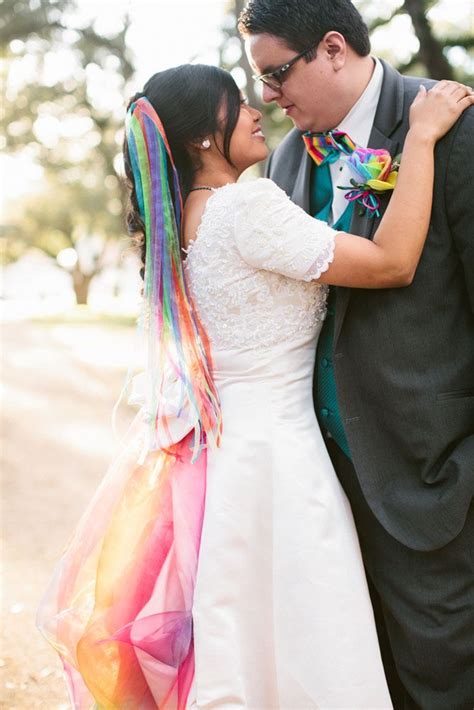 Lively Rainbow Wedding Rainbow Wedding Wedding Bride