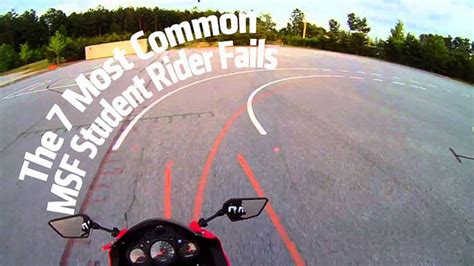 The most is the final component of the provisional course. The 7 Most Common MSF Student Rider Fails