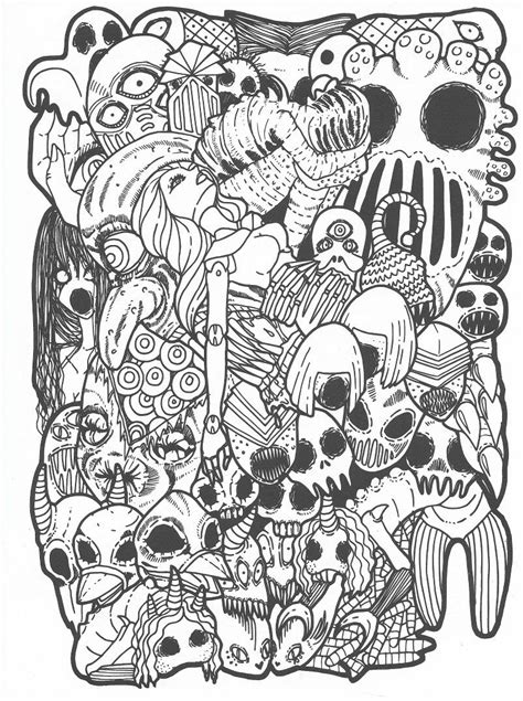 From The Crypt Of Horrors Coloring Book Art Adult Coloring Pages