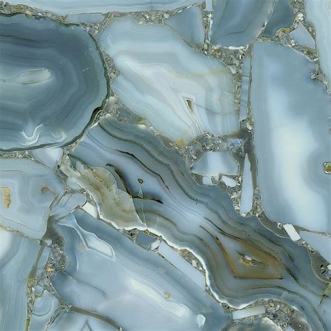 Blue Agate Stone Rock Tile Marble Structure Full Frame