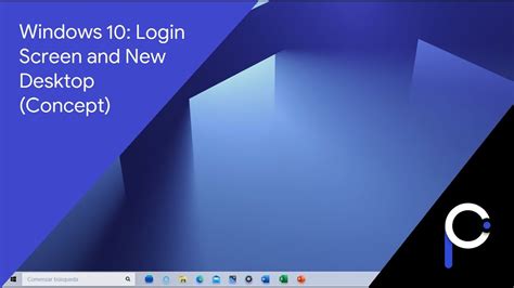 Windows 10 Concept Part 2 Login Screen And New Desktop Youtube