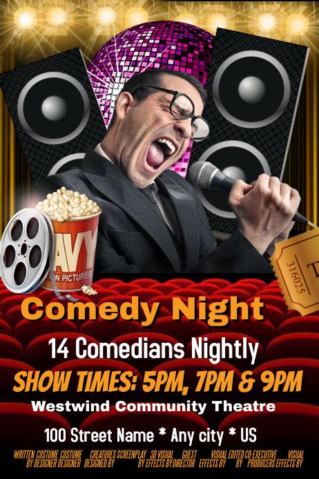 Comedy Night Template Postermywall