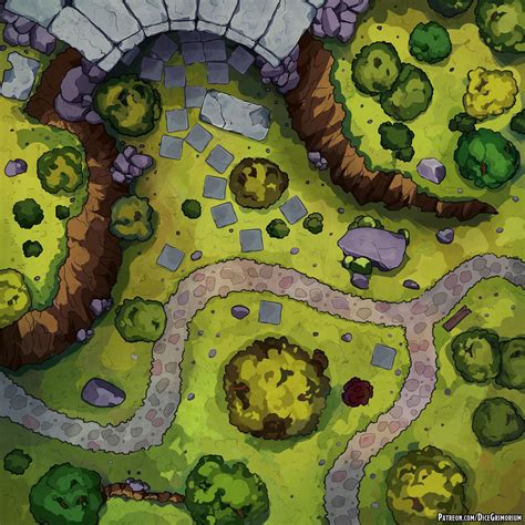 Dungeon Entrance Battle Map R Roll