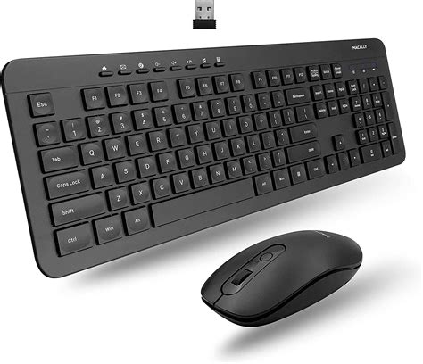 Macally Wireless Keyboard And Mouse Combo Bundle For Pc Desktop