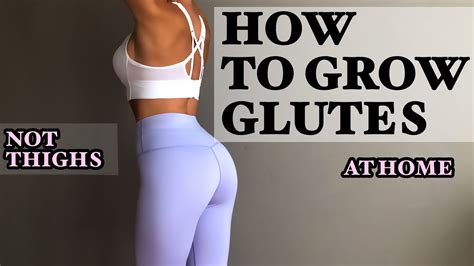 how to grow glutes but not thighs 12 min booty workout at home youtube
