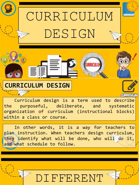 Curriculum Design Curriculum Learning