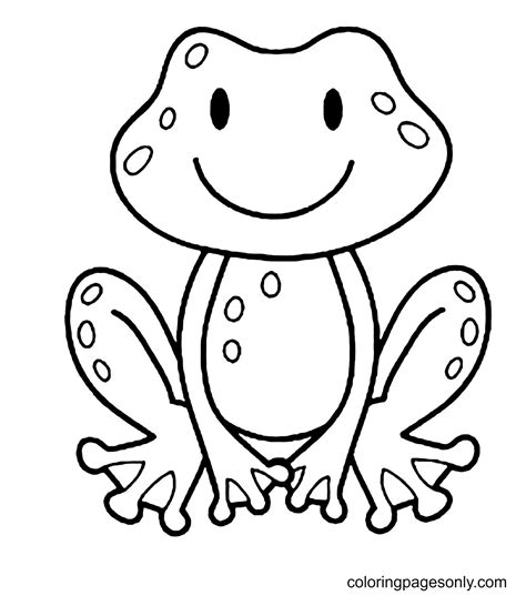 Cute Frog Coloring Pages