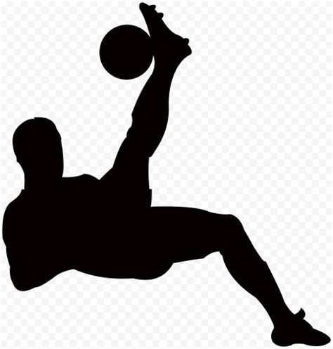 Hd Black Soccer Player Kicking Ball Silhouette Png Citypng