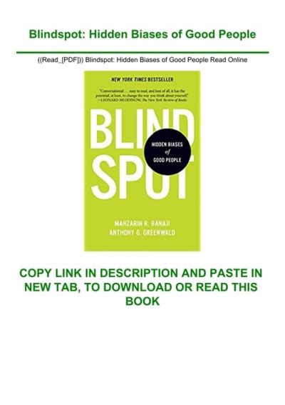 Read Pdf Blindspot Hidden Biases Of Good People Read Online