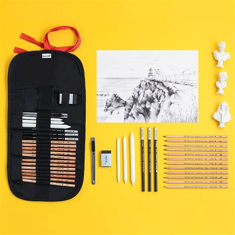 Andstal Marco 21pcs Professional Sketch Drawing Value Pack Set With