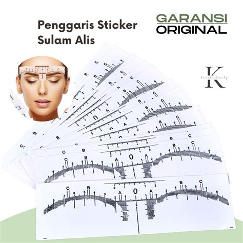 Jual Stiker Penggaris Sulam Alis Standard Nosebridge Eyebrow Ruler
