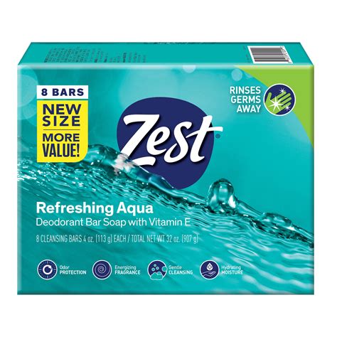 Buy Zest Zestfully Clean Aqua Refreshing Bars 40 Oz 8 Count Online