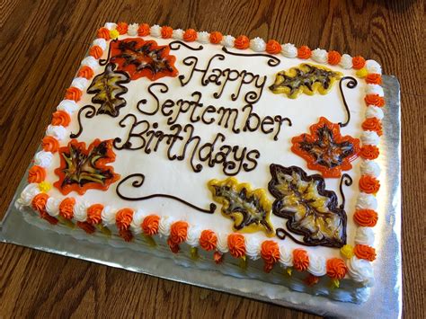 September Birthday Cake Happy September September Birthday Happy Birthday Birthday Party