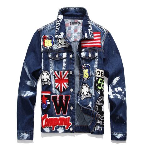 Shop over 270 top jean jacket patches and earn cash back all in one place. Men Jacket and Coat Trendy Embroidery Patch Denim Jacket ...