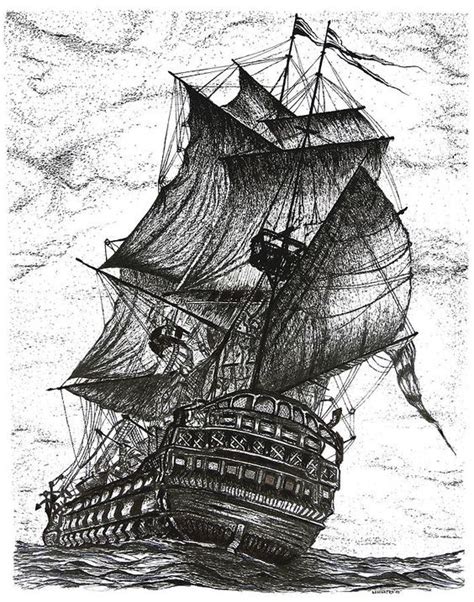 Page Not Found Ship Drawing Ink Pen Drawings Pirate Ship Drawing