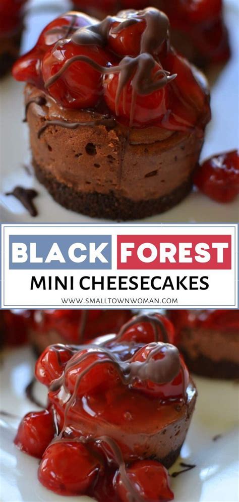 No oven needed, ready in about half an hour + waiting time. Black Forest Mini Cheesecakes | Recipe | Mini cheesecakes ...