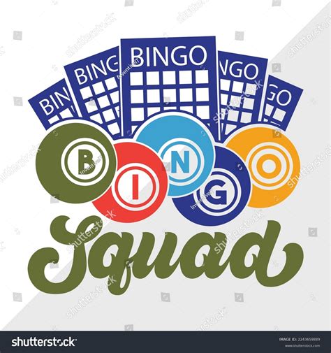 Bingo Squad Svg Printable Vector Illustration Stock Vector Royalty