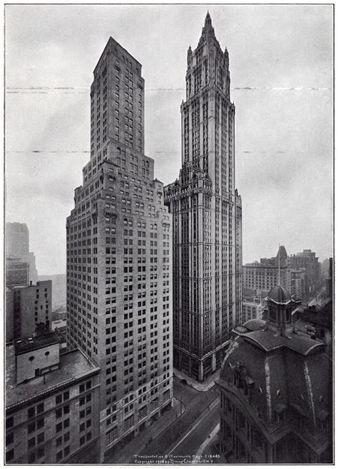 Woolworth Building And Transportation Building Ca 1930 New York City Buildings Woolworth Building