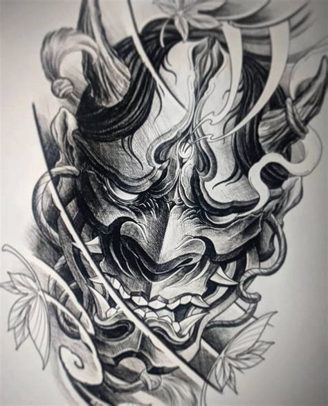 Japanese hannya mask tattoo meaning. No photo description available. | Japanese tattoo ...