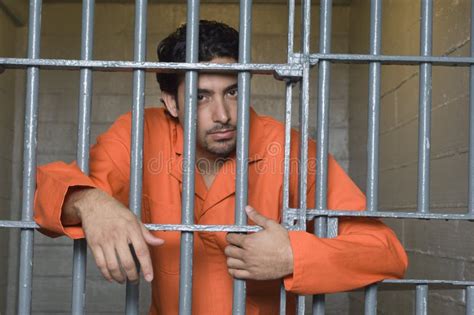 Prisoner Behind Bars Stock Photo Image Of Custody Cell 29662862
