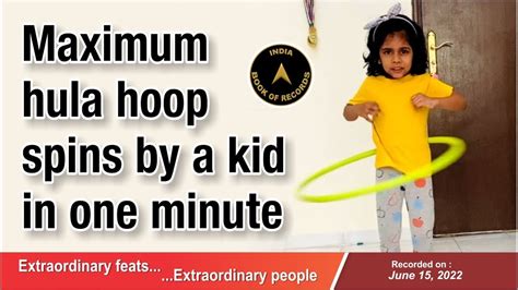 Maximum Hula Hoop Spins By A Kid In One Minute Youtube
