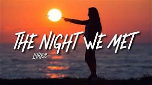 Alle Farben The Night We Met Lyrics Youtube