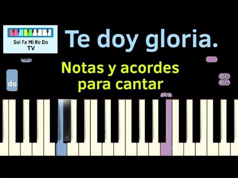 Te Doy Gloria Piano Tutorial 🎹 Como Tocar Notas Acordes Fácil Marco